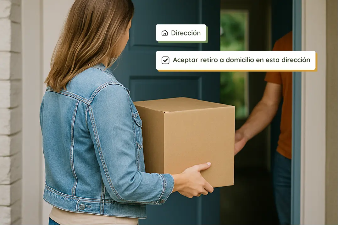 Retiro a domicilio en De Buena Mano